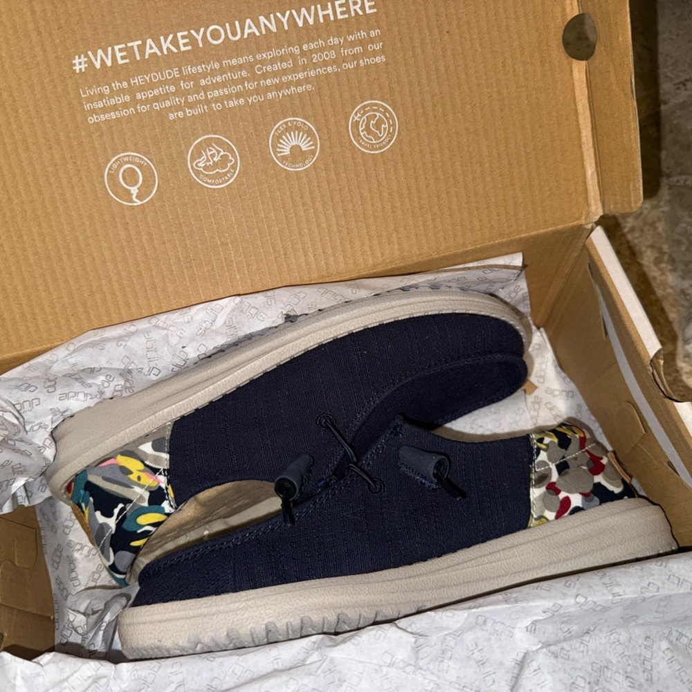 Navy Casual Shoes with Colorful Accents